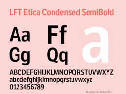 Пример шрифта LFT Etica Condensed #1